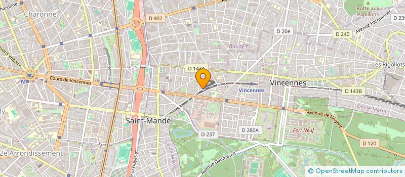 localisation de l'entreprise MONSIEUR FREDERIC COUSSERAN à VINCENNES