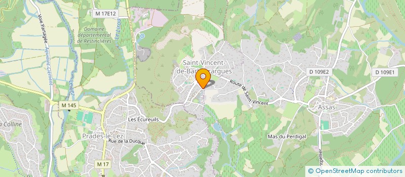 localisation de l'entreprise MONSIEUR FREDERIC CUENOT  SAINT-VINCENT-DE-BARBEYRARGUES