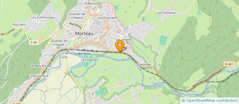 localisation de l'entreprise MONSIEUR FREDERIC DANINTHE  MORTEAU