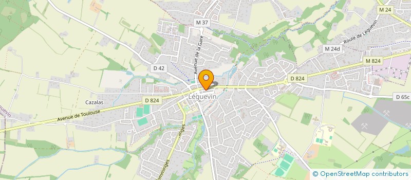 localisation de l'entreprise MONSIEUR FREDERIC DARRIBEAU  LEGUEVIN