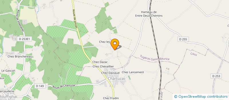 localisation de l'entreprise MONSIEUR FREDERIC DAVIAUD  TUGERAS-SAINT-MAURICE