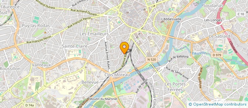 localisation de l'entreprise MONSIEUR FREDERIC DE BOVEE à LIMOGES
