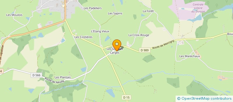 localisation de l'entreprise MONSIEUR FREDERIC DEBONNAIRE à LE DONJON