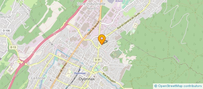 localisation de l'entreprise MONSIEUR FREDERIC DEGOUTTE à OYONNAX