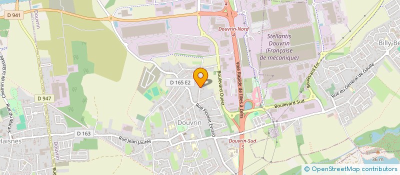 localisation de l'entreprise MONSIEUR FREDERIC DELANNOY  DOUVRIN