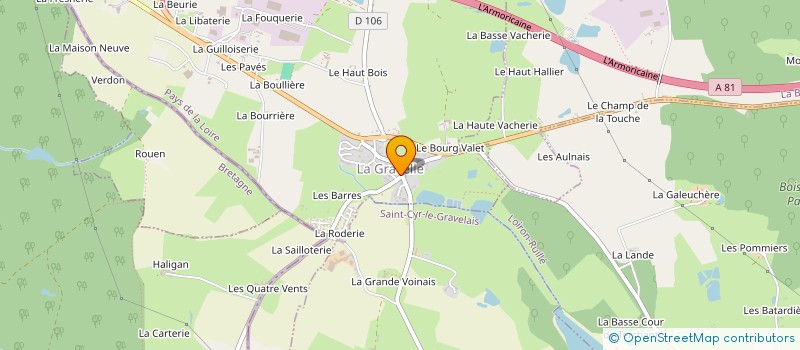 localisation de l'entreprise MONSIEUR FREDERIC DELAUNAY  LA GRAVELLE