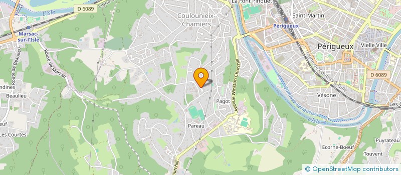 localisation de l'entreprise MONSIEUR FREDERIC DELBOS  COULOUNIEIX-CHAMIERS