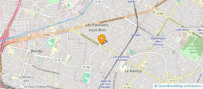 localisation de l'entreprise MONSIEUR FREDERIC DELHELLE  LES PAVILLONS-SOUS-BOIS