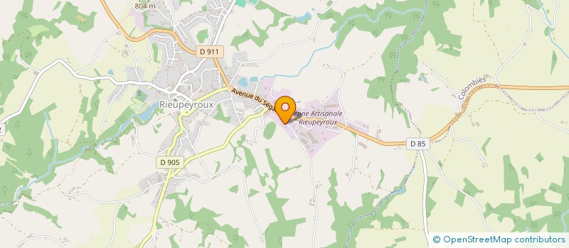 localisation de l'entreprise MONSIEUR FREDERIC DELL'OSA à RIEUPEYROUX
