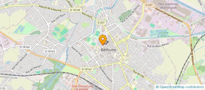 localisation de l'entreprise MONSIEUR FREDERIC DELMER à BETHUNE