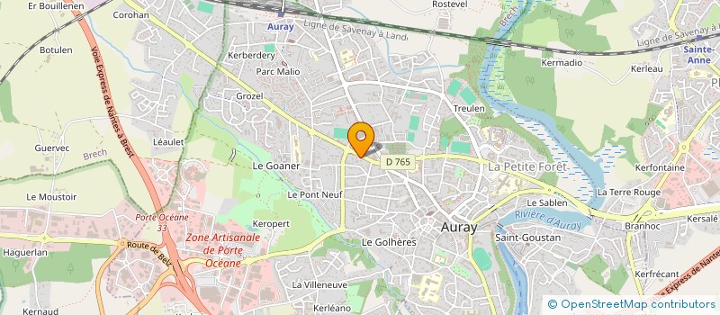 localisation de l'entreprise MONSIEUR FREDERIC DERCOURT à AURAY
