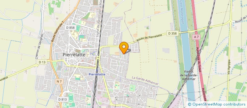 localisation de l'entreprise MONSIEUR FREDERIC DEREL  PIERRELATTE