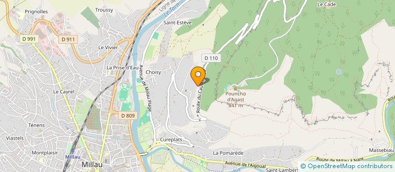localisation de l'entreprise MONSIEUR FREDERIC DERUY à MILLAU