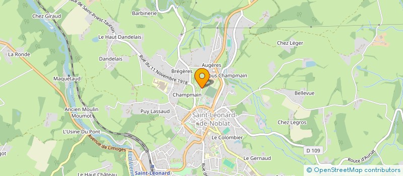 localisation de l'entreprise MONSIEUR FREDERIC DESCHAMPS  SAINT-LEONARD-DE-NOBLAT