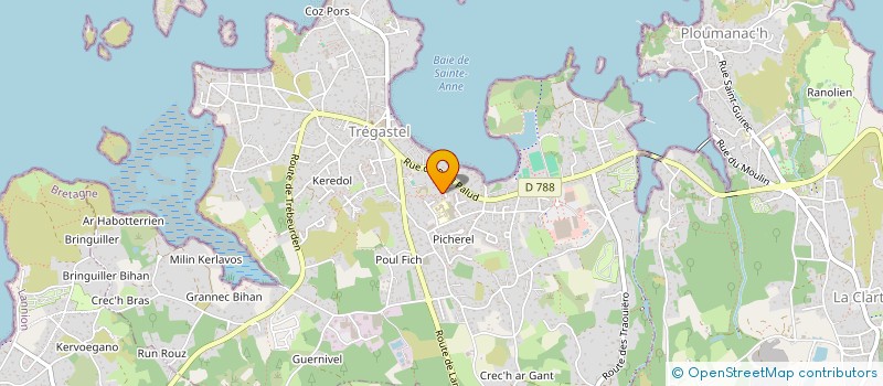 localisation de l'entreprise MONSIEUR FREDERIC DESJARDINS  TREGASTEL