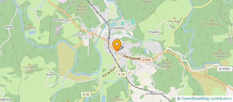 localisation de l'entreprise MONSIEUR FREDERIC DESPROGES  BUGEAT