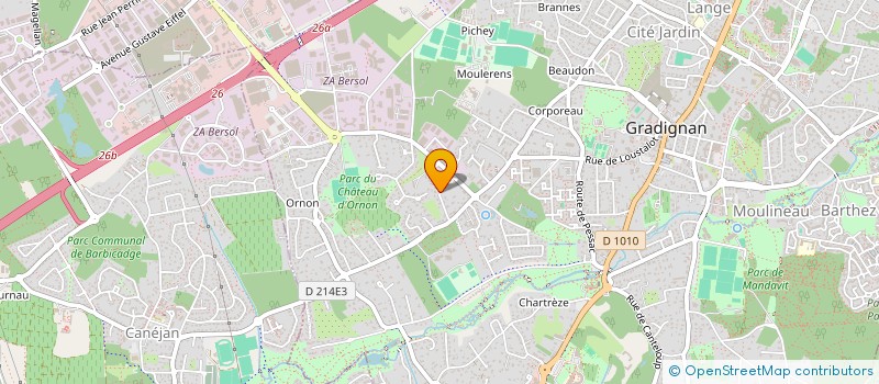 localisation de l'entreprise MONSIEUR FREDERIC DESTRUHAUT à GRADIGNAN