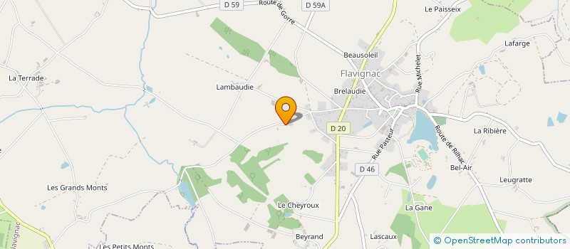 localisation de l'entreprise MONSIEUR FREDERIC DEVEUX à FLAVIGNAC