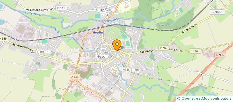 localisation de l'entreprise MONSIEUR FREDERIC DEVIGNE  HESDIN