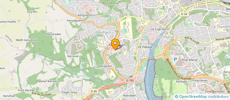 localisation de l'entreprise MONSIEUR FREDERIC DIDELOT à QUIMPER