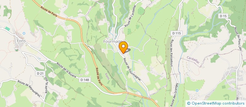 localisation de l'entreprise MONSIEUR FREDERIC DOLIQUE  FOURMAGNAC