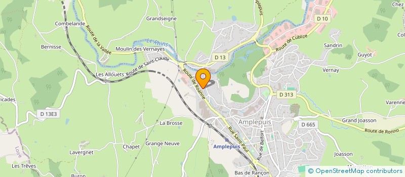 localisation de l'entreprise MONSIEUR FREDERIC DOMAS  AMPLEPUIS