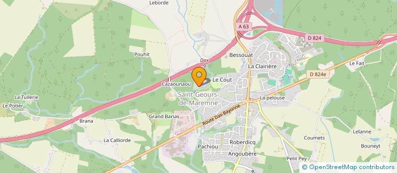 localisation de l'entreprise MONSIEUR FREDERIC DOMECQ  SAINT-GEOURS-DE-MAREMNE