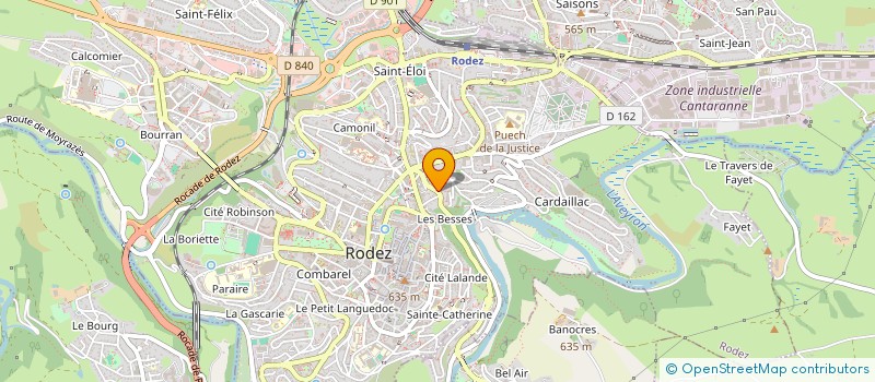 localisation de l'entreprise MONSIEUR FREDERIC DOMENGE à RODEZ