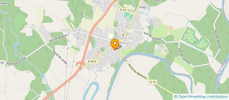 localisation de l'entreprise MONSIEUR FREDERIC DOMENGER à PONTONX SUR L'ADOUR