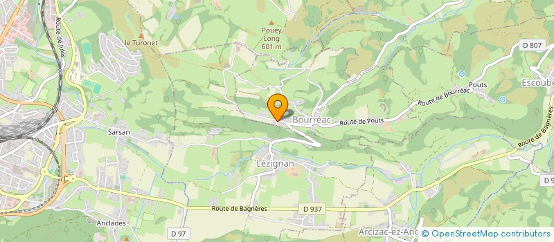 localisation de l'entreprise MONSIEUR FREDERIC DOUAT  BOURREAC