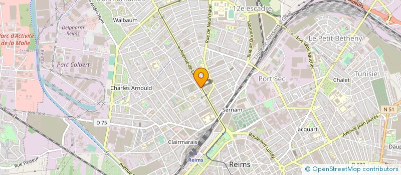 localisation de l'entreprise MONSIEUR FREDERIC DRALET à REIMS