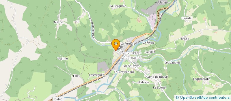 localisation de l'entreprise MONSIEUR FREDERIC DUBOIS  SAUVETERRE-LA-LEMANCE