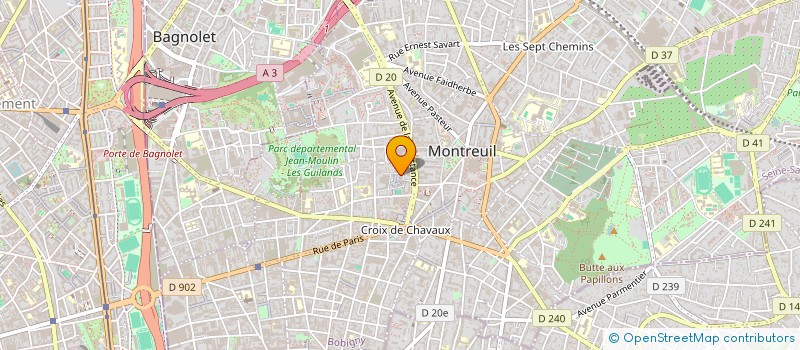 localisation de l'entreprise MONSIEUR FREDERIC DUBOURG à MONTREUIL