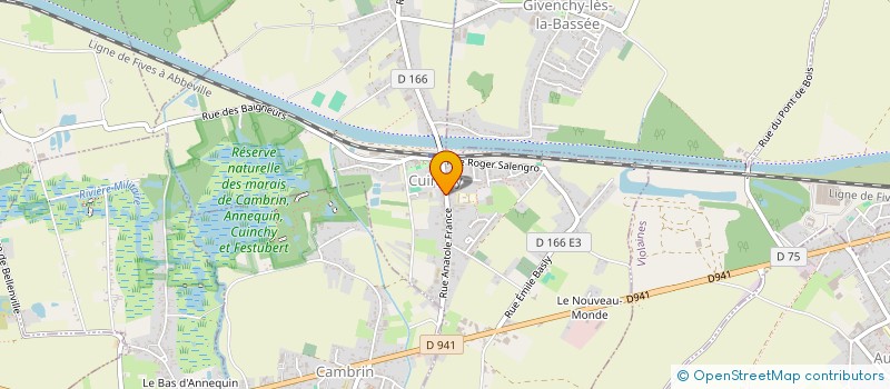 localisation de l'entreprise MONSIEUR FREDERIC DUCARTON à CUINCHY