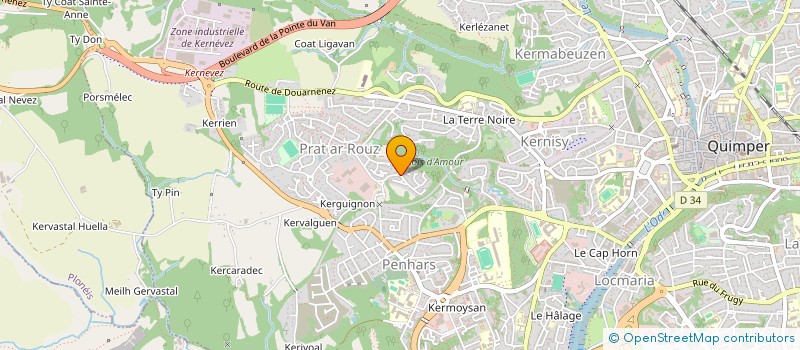 localisation de l'entreprise MONSIEUR FREDERIC DUIGOU à QUIMPER