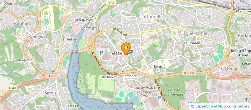 localisation de l'entreprise MONSIEUR FREDERIC DUIGOU  QUIMPER