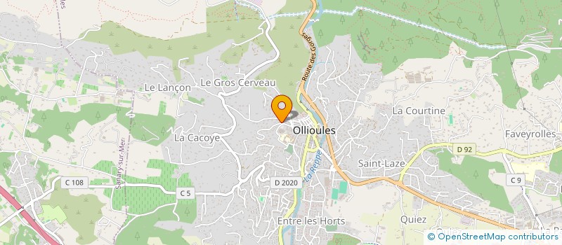 localisation de l'entreprise MONSIEUR FREDERIC DUJARRIER à OLLIOULES