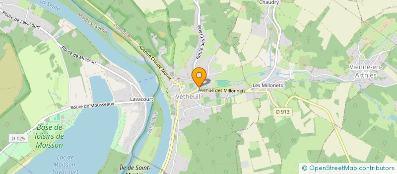 localisation de l'entreprise MONSIEUR FREDERIC DUMONTIER  VETHEUIL