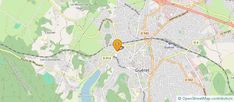 localisation de l'entreprise MONSIEUR FREDERIC DUPEYRAT à GUERET