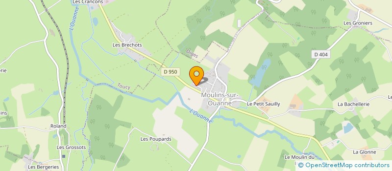 localisation de l'entreprise MONSIEUR FREDERIC DUPONT  MOULINS-SUR-OUANNE