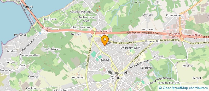 localisation de l'entreprise MONSIEUR FREDERIC DUQUERROY à PLOUGASTEL-DAOULAS