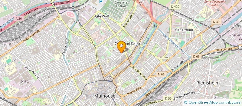 localisation de l'entreprise MONSIEUR FREDERIC EHRET  MULHOUSE