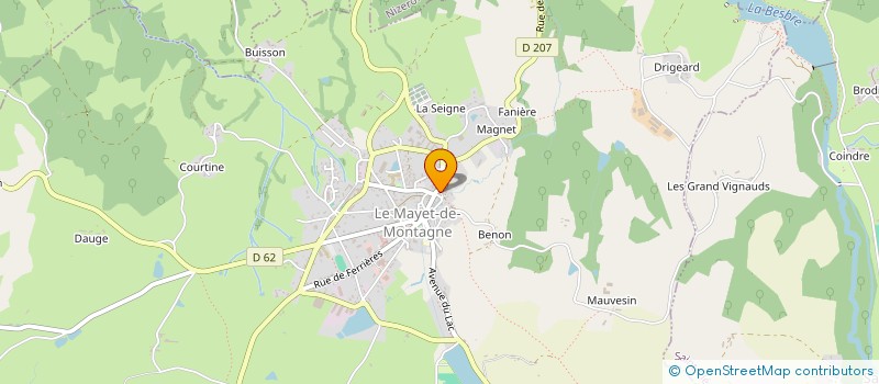 localisation de l'entreprise MONSIEUR FREDERIC ENJELVIN  LE MAYET-DE-MONTAGNE