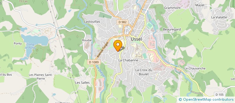 localisation de l'entreprise MONSIEUR FREDERIC EYMARD à USSEL