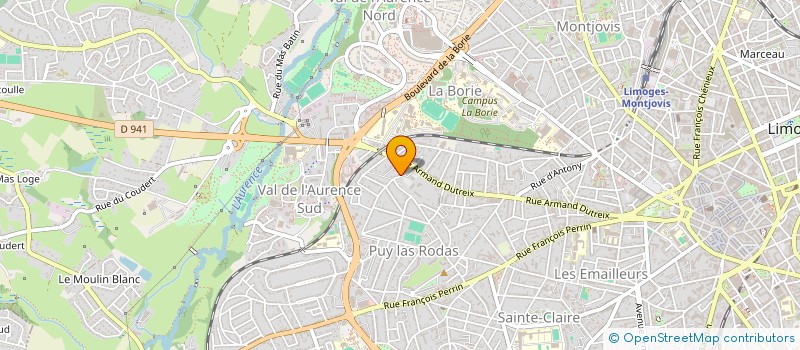 localisation de l'entreprise MONSIEUR FREDERIC FABRE à LIMOGES