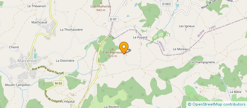 localisation de l'entreprise MONSIEUR FREDERIC FAUCON à SAINT-ROMAIN-EN-JAREZ