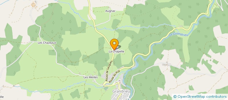 localisation de l'entreprise MONSIEUR FREDERIC FAVIER  GRANDRIEU