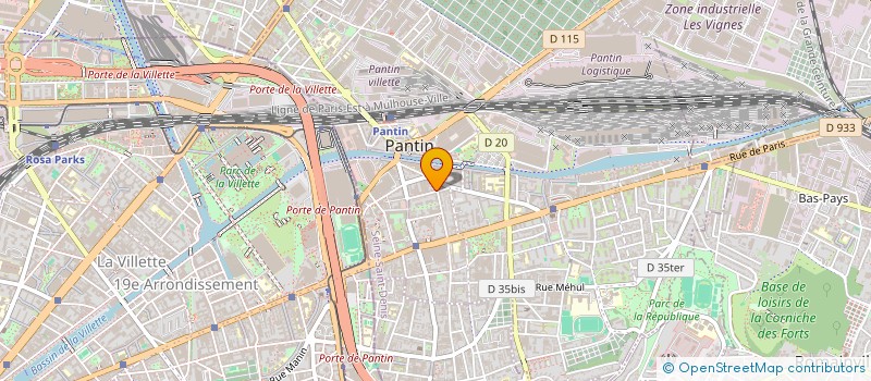 localisation de l'entreprise MONSIEUR FREDERIC FELLOUS à PANTIN