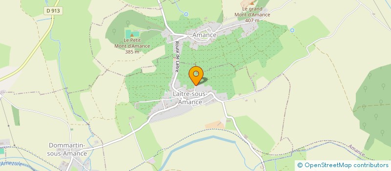 localisation de l'entreprise MONSIEUR FREDERIC FEVE  LAITRE-SOUS-AMANCE