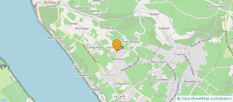 localisation de l'entreprise MONSIEUR FREDERIC FLICHY  GAURIAC